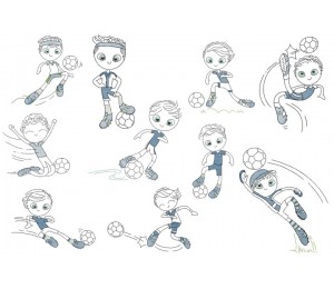 Stickserie - Fußball Jungs